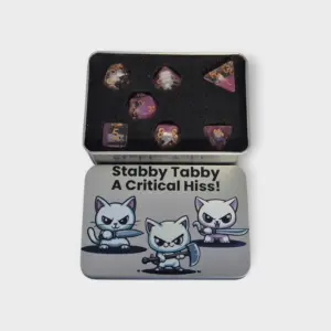 Dice Tin Stabby Cats