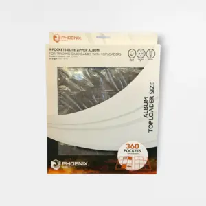 Phoenix Shield 9-Pocket Elite Toploader Zipper Album Grey